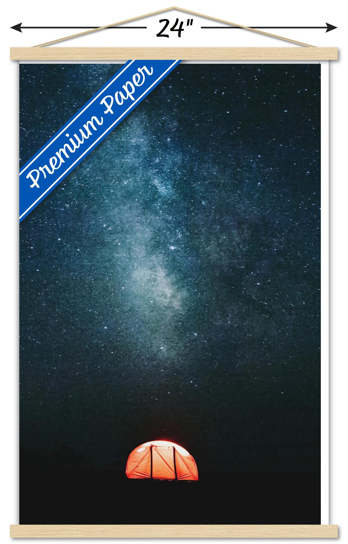 Under The Stars Wall Poster with Wooden Magnetic Frame, 22.375" x 34"