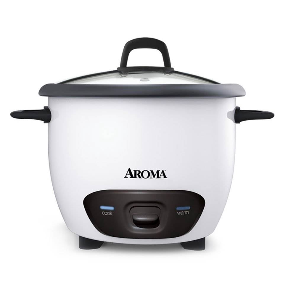AROMA® 14-Cup (Cooked) / 3Qt. Rice & Grain Cooker, White, New, ARC-747G