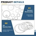 thumbnail image 3 of 120Pcs 304 Stainless Steel Flat Washers, M3x5x0.2mm Ultra Thin Flat Spacers, 3 of 6