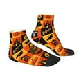 thumbnail image 3 of Bingfone Halloween Banner Symbols Design Patterned Men'S Women'S Casual Cotton Socks, 3 of 9