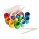 thumbnail image 5 of Bolas de arcoíris en vasos para contar números, aprendizaje preescolar, motricidad fina, juguete de madera para combinar colores, juguetes educativos, 5 of 9