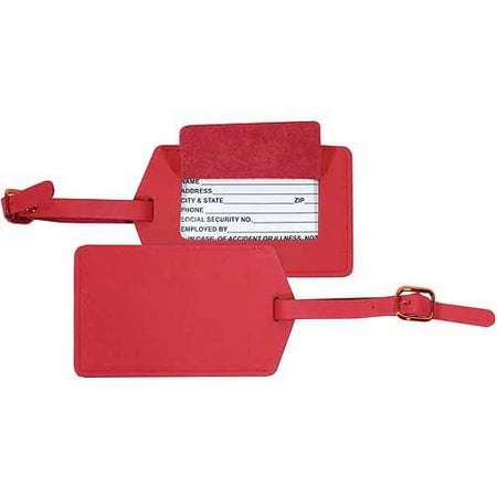 Leather Italian Genuine Luggage Set - Royce Leather Luggage Tag Travel ID with Privacy Flap in Genuine Leather
