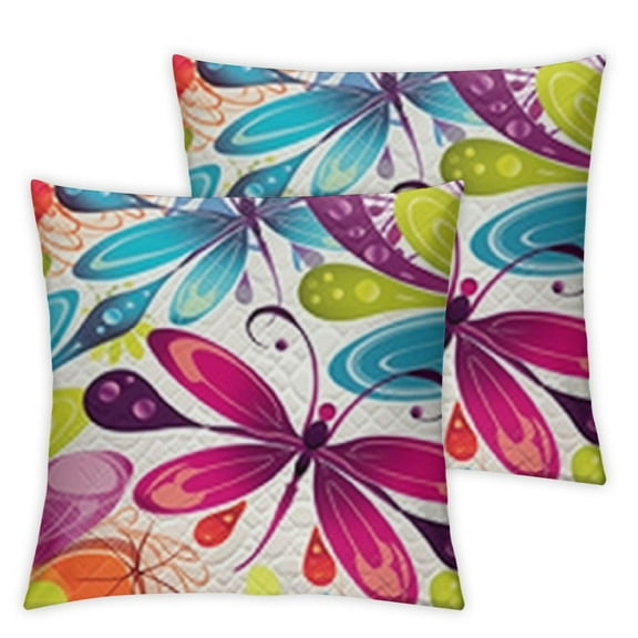 nygtbtfer Decorative Throw Pillow Pack of 2, and Floral Pattern Hydrangea Petals Like Fireworks Colorful Art, for 12x12in