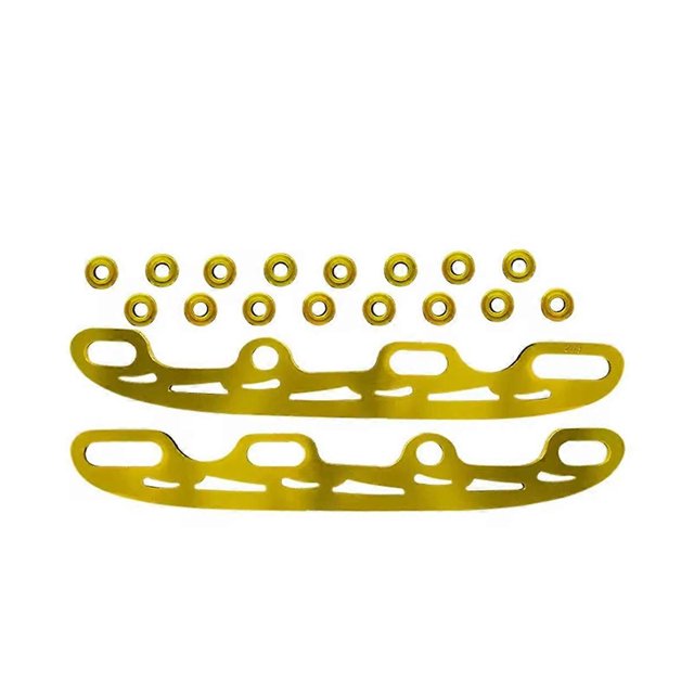 -Reinforced Rink Sport Tool Ice Skate Blade Large Gold