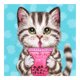 thumbnail image 2 of Cuadros Decorativos Lindo gato animal diamante dibujo redondo completo taladro rhinestone mosaico (a2522) Likrtyny embutido en tela, 2 of 9