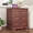 Cherry Brown, variant on Farmhouse Nightstand with Charging Station, 3 Drawers Bedside Table for Bedroom for Adults, Dark Gray