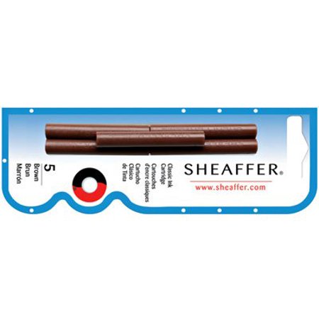 Us Fountain Pen Refills Brown 5 Pack Fountain Pen Cartridge - SH-96360, Fountain Pen Cartridge By Sheaffer Ship from US ()