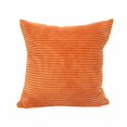thumbnail image 1 of Bearachild Corn Strip Corduroy Plush Plain Velvet 45cmX45cm Cojín suave Funda de almohada Hogar Decoración del hogar naranja, 1 of 6