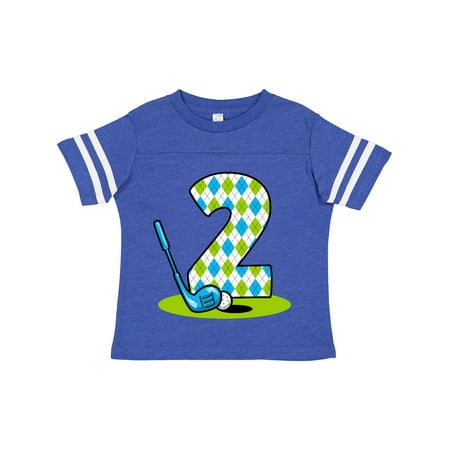 

Inktastic Argyle Golf 2nd Birthday Gift Toddler Boy Girl T-Shirt