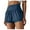 Dark Blue, variant on Qetyuw Fake Two Piece Skirts Women Trendy High Waist Skinny Yoga Shorts Solid Flowy Biker Shorts Stretchy Workout Athletic Shorts
