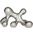 thumbnail image 6 of 13" x 7" Silver Porcelain Molecule Abstract Sculpture, by CosmoLiving by Cosmopolitan, 6 of 7