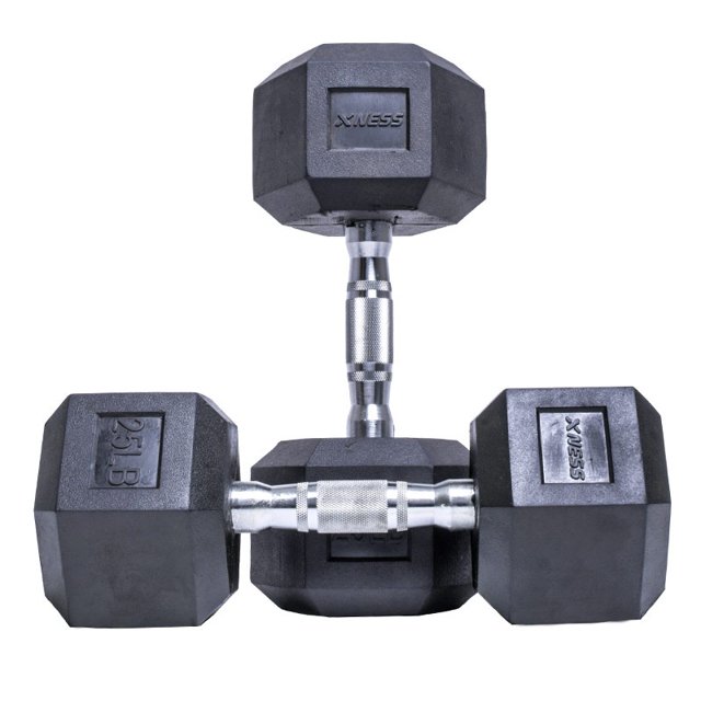 Par De Mancuernas/pesas Hexagonales 25 Libras/11.3 Kg XNESS XNESS MANCUERNAS HEXAGONALES