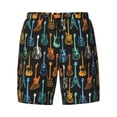 thumbnail image 4 of Lsque Mens Swim Trunks Colorful Guitar Pattern - Bathing Suit Compression Liner - Beach Swim Shorts Swimwear - (S-3XL) - Stretch Quick Dry -Medium, 4 of 9