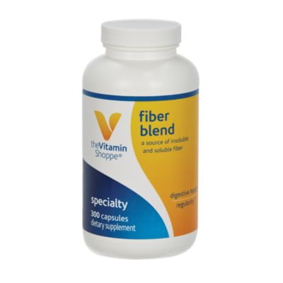 The Vitamin Shoppe Fiber Blend, A Natural Source of Insoluble and Soluble Fiber, Supports Digestive Health  Regularity (300 (Best Insoluble Fiber Supplement)