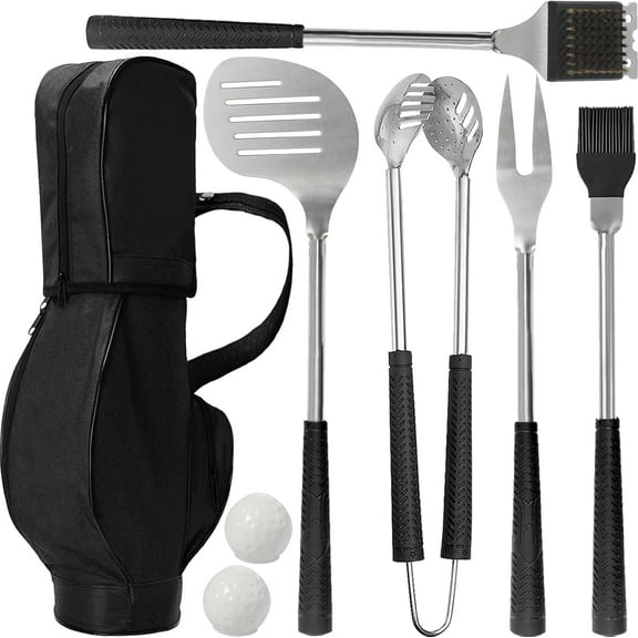 8pcs Golf BBQ Grill Accessories Grilling Gifts for Men Golfers Stocking Stuffers for Men, Dad Gifts from Daughter Son, Funny Christmas Golf Gifts for Men Unique Barbecue Tool Set Camping Gadgets