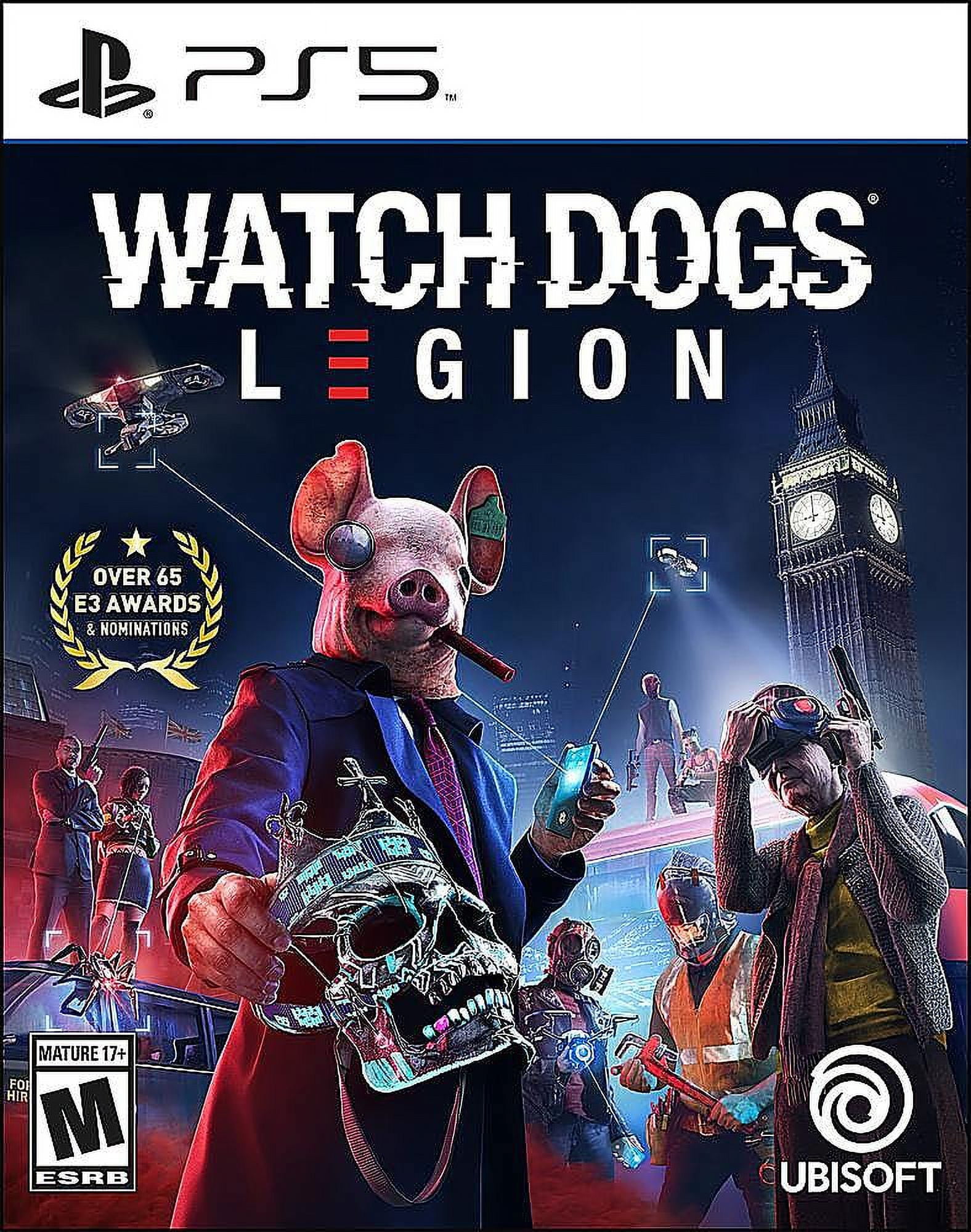 PlayStation 5 Slim Disc 3TB SSD Edition Bundle with Watch Dogs Legions and C-Gamers Dual-Controller Charger - PS5, White