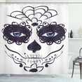 thumbnail image 1 of Ambesonne Sugar Skull Shower Curtain, Make up Girl, 69"Wx84"L, Black White and Blue, 1 of 3