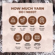Mary Maxim Starlette Ragg Yarn Brown and White Striped Variegated Yarn 216 Yards, Brown