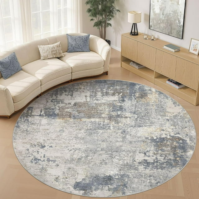 x Area Rug Living Room Rugs Washable Neutral Modern Abstract Soft Thin Large Rug Indoor Floor No Slip Rug Carpet for Bedroom Under Dining Table Home Office Decor Grey