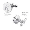 thumbnail image 4 of BodyJ4You 2PC Cufflinks Engraved Personalized Initials Letter X Formal Button Shirt Gift Box Set, 4 of 6