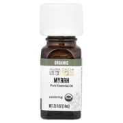 Pure Essential Oil, Organic Myrrh, 0.25 fl oz (7.4 ml), Aura Cacia