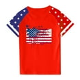 thumbnail image 4 of GERsome Unisex Kids American Flag T-Shirts Boys Girls Crewneck Short Sleeve Patriotic Graphic Tees for 4th of July, 4-5 Years, 4 of 4