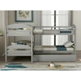 thumbnail image 3 of Harper & Bright Designs L-Shaped Twin Bunk Bed with Trundle, Pine Wood Twin Size Bunk Bed Frame, Can be Separated into Two Beds, No Box Springs Needed (Grey), 3 of 8