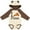 Natural & Brown w Ears, variant on Inktastic I Heart Pizza Boys or Girls Long Sleeve Baby Bodysuit