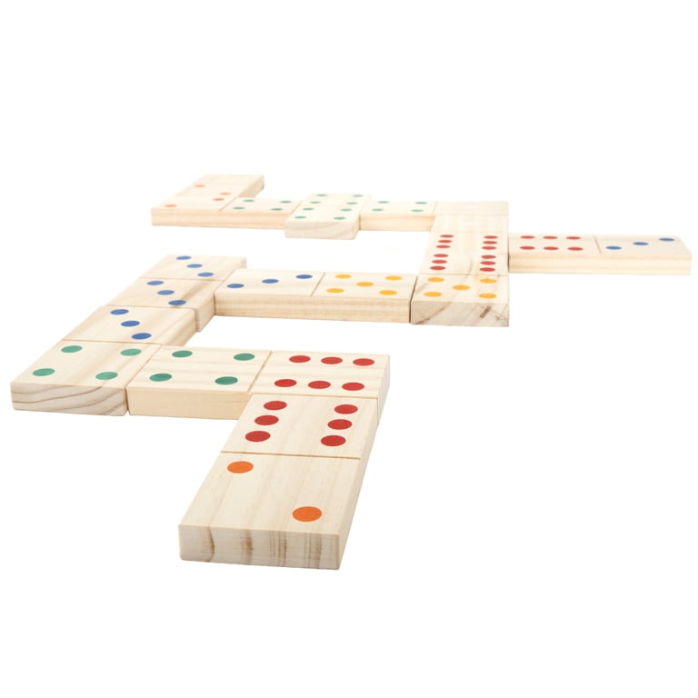 Hey! Play! Giant Wooden Dominoes Set, 28 Pieces photo 3