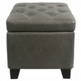 Julian Rectangular Bonded Leather Storage Ottoman