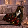 thumbnail image 6 of Snowy Evergreen Tuxedo Cat Among, Festive Pet Portrait Pattern, Warm Flannel Blanket for Living Room and Reading Nook, Cat Lovers Appreciation Gift, Pet Lover Home Decor, 6 of 9