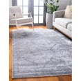 thumbnail image 1 of Unique Loom 3144596 5 x 8 ft. Alder Leila Rectangular Rug, Gray, 1 of 1
