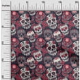 thumbnail image 1 of oneOone Viscose Jersey Red Fabric Floral & Skull Craft Projects Decor Fabric Printed By The Yard 60 Inch Wide, 1 of 5