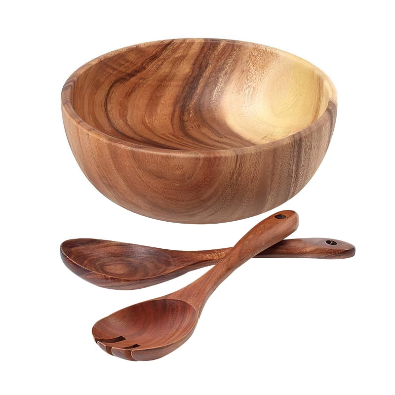 Details about   korean Style Wooden Bowl Natural Wood Bowl Tableware for Fruit Salad Noodle Rice 