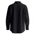 thumbnail image 4 of Yifymode Sun Protection Blouses for Men UPF 50+ Button Down Lightweight Sun Shirts Casual Long Sleeve Quick Dry Athletic Tops,Black M, 4 of 4