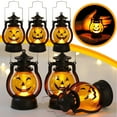 thumbnail image 6 of Mini Halloween Pumpkin Lights (3-Pack) – Flickering LED Jack-O-Lanterns for Indoor & Outdoor Decor, Vintage Halloween Party Hanging Lanterns, Porch & Garden Ornaments, 6 of 9