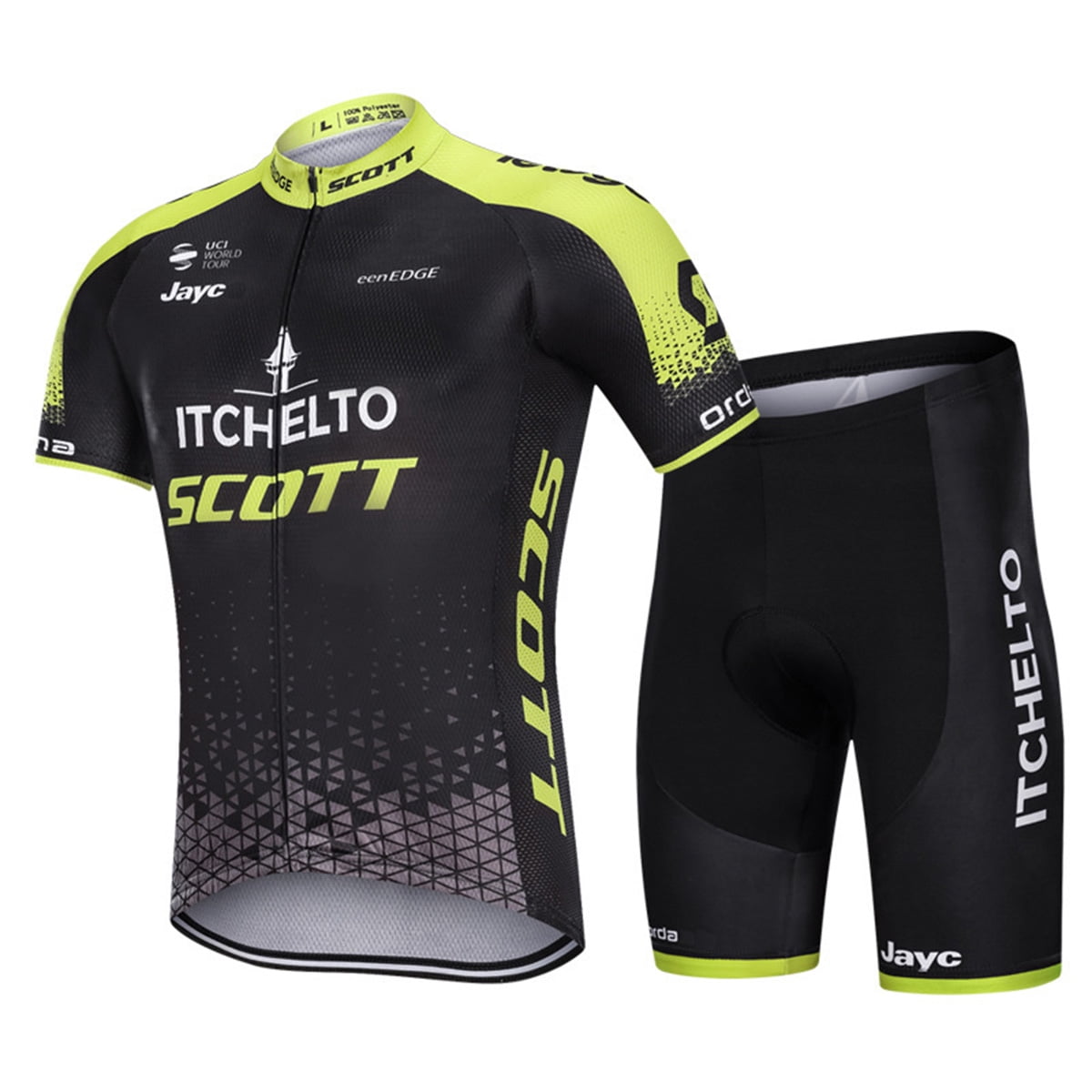 Download Kawell - Men's Cycling Jersey Set Short Sleeve Full Zip ...