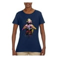 thumbnail image 2 of Wild Bobby Marilyn Monroe Watercolor Love Pop Culture Women Graphic Tee, Navy, XX-Large, 2 of 5