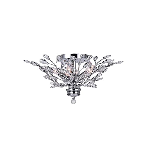 CWI Lighting 3 Light Drum Shade Flush Mount with Chrome finish