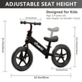 thumbnail image 3 of Kids Balance Bike, HDJ Toddlers Balance Bike for Boys and Girls,10.6in Tires No Pedal Sport Training Bicycle for 3-4 Years Old Kids, Black, 3 of 7