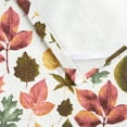 thumbnail image 4 of MARTHA STWEART Autumn Harvest Falling Leaves Kitchen Towel 3-Pack Set, 100% Cotton with Absorbent Terrycloth, Decorative Kitchen Towels, Tan/Red/Green, 16"x28", 4 of 6