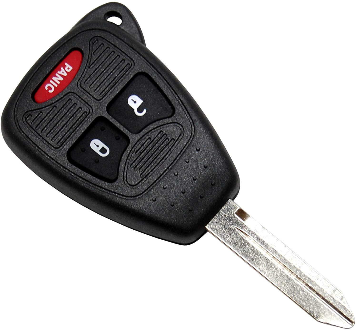 HQRP Remote Ignition Key Fob Shell Case Keyless Entry w/ 3 Buttons compatible with Jeep Commander 06-07; Compass, Patriot 07-16; Grand Cherokee 05-07; Wrangler 06-16 plus HQRP UV Meter