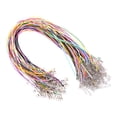thumbnail image 1 of MasteelfCA 1 Set 2mm DIY Jewelry Accessories Necklace Cord with Extenison Chain and Lobster Clasp DIY Jewelry Making String for Necklace Bracelat Making (Assorted Color,About 50pcs), 1 of 7