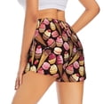 thumbnail image 3 of Disketp Ice Cream Cake Print Women's Shorts Workout Shorts for Athletic Gym Running Shorts with Phone Pockets XX-Large, 3 of 8