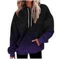 thumbnail image 3 of CFLVAEK Oversized Hoodies for Women Fashion Gradient Graphic Hoodie Casual Long Sleeve Hooded Pullovers Fall Winter Drawstring Tops with Pockets Black XL, 3 of 6