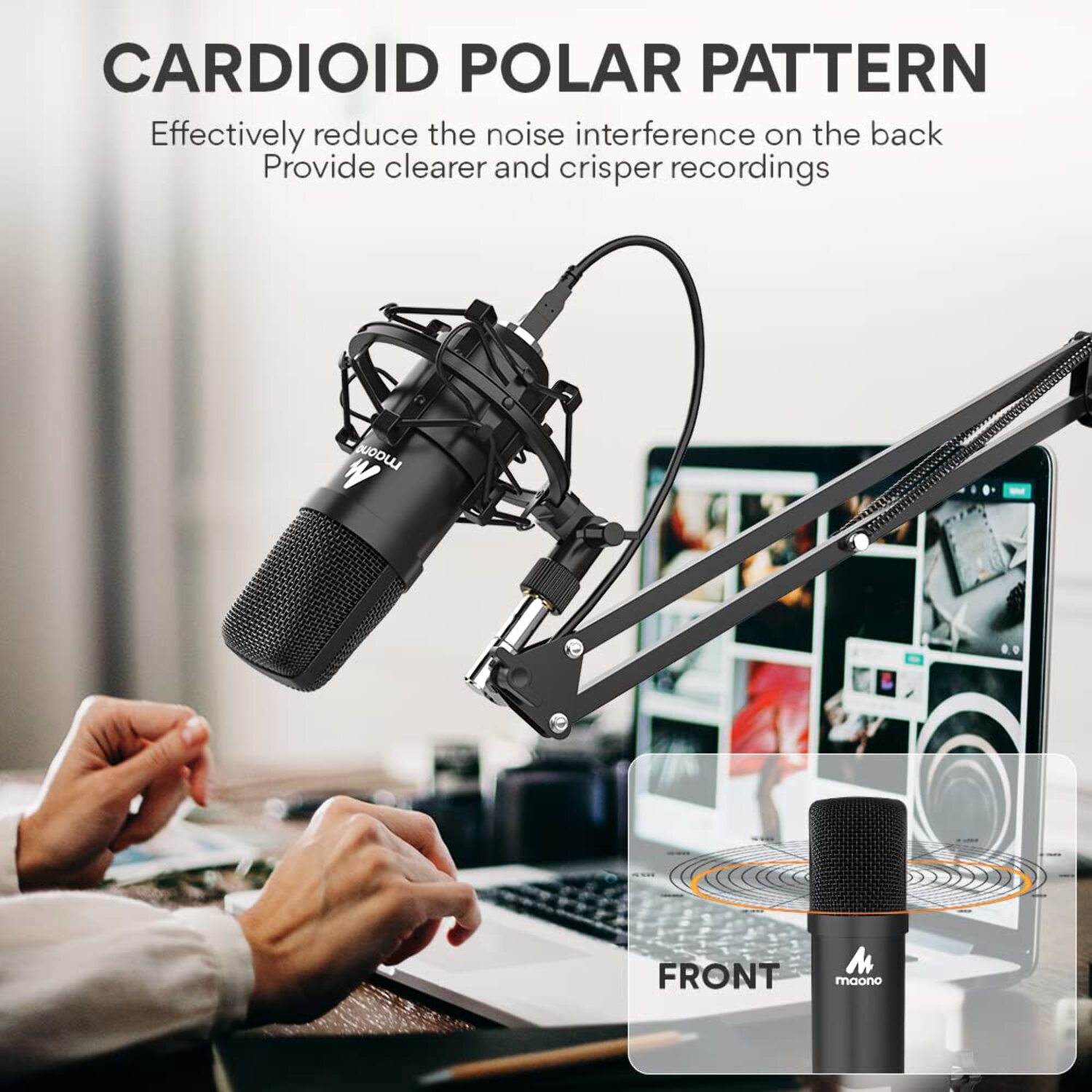 Computer Podcast Condenser Cardioid Metal Mic Kit