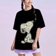 thumbnail image 3 of Camiseta con estampado de Snoopy para mujer, estilo chino, nuevo jersey para mujer, cuello redondo, manga corta, moda urbana 2024, 3 of 5