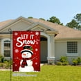thumbnail image 2 of JOOCAR Let It Snow Snowman Garden Flag for Winter Christmas Home Outdoor Garden Yard Door Decor 12x18 inch, 2 of 5