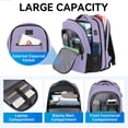 thumbnail image 2 of Mochila de viaje MATEIN para portátil ampliable de 15,6 pulgadas con USB, color morado, 2 of 9