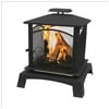 Uniflame Outdoor Firehouse / Fire Pit With Decorative Scrolls, Black